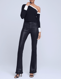 L'Agence Maeva One Shoulder Color-block Pullover Sweater