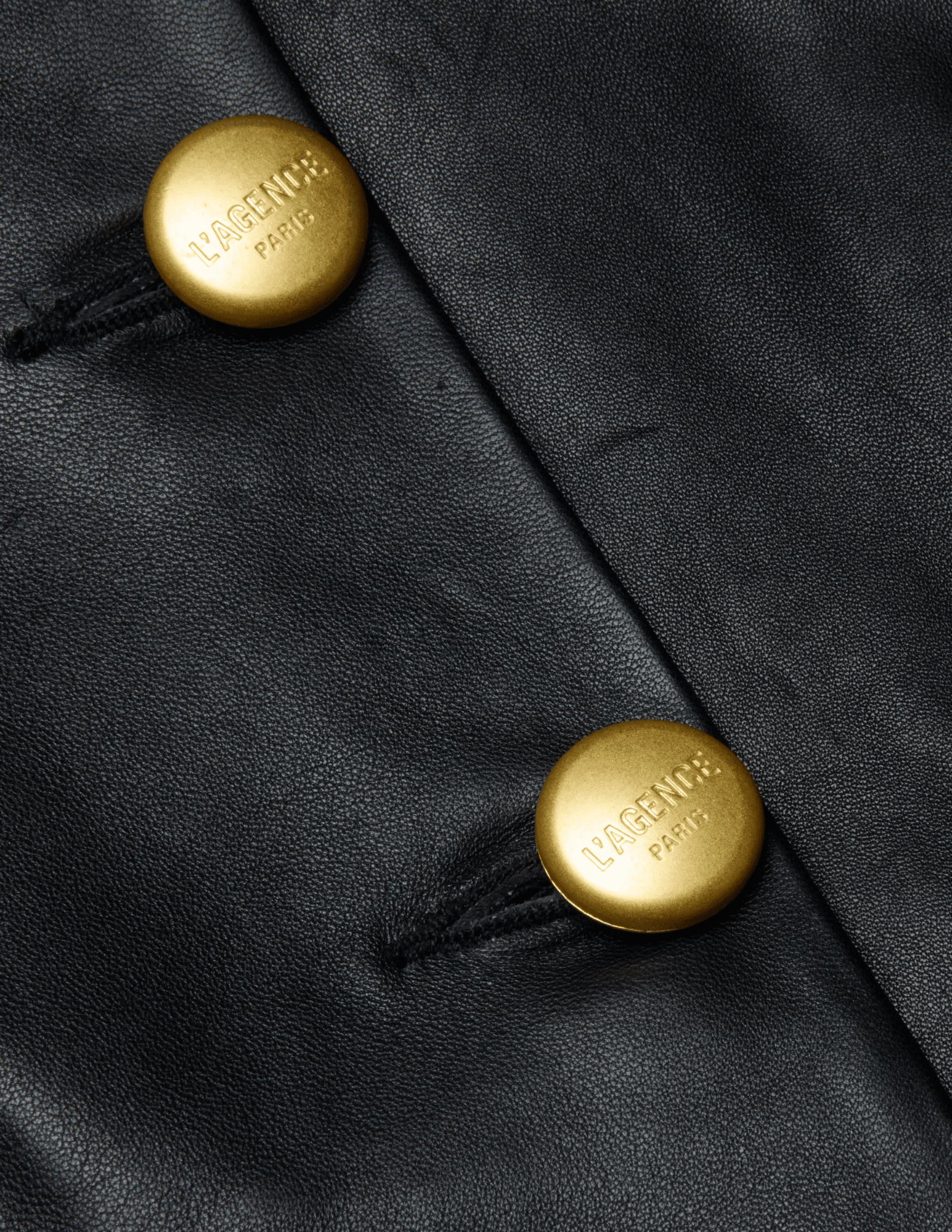 L'Agence - PRE-ORDER-L'AGENCE Mariella Collarless Leather Blazer - Buy Online