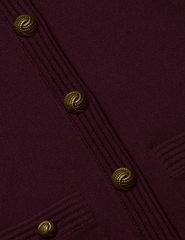 L'Agence - L'AGENCE Patsy Cropped Cardigan in Malbec - Buy Online