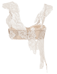 Giuseppe Di Morabito Lace Bra Top in Cream