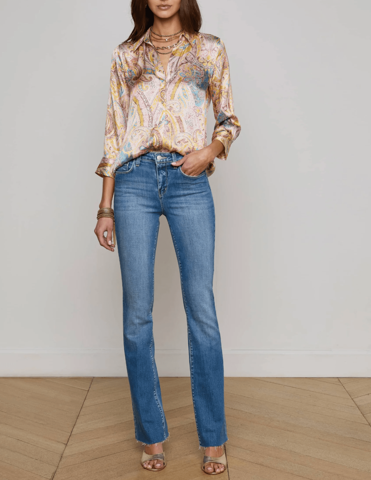 L'Agence - L'AGENCE Dani Three Quarter Sleeve Blouse - Buy Online