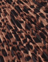PRE-ORDER-L'AGENCE Torin Pleated Maxi Skirt in Brown Multi Amur Leopard