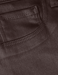 L'AGENCE Marty Ultra High Rise Flared Coated Jean in Chocolate