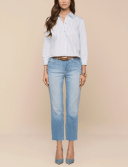 L'AGENCE Fawn Scarf Back Blouse in Multi Beach Scarf