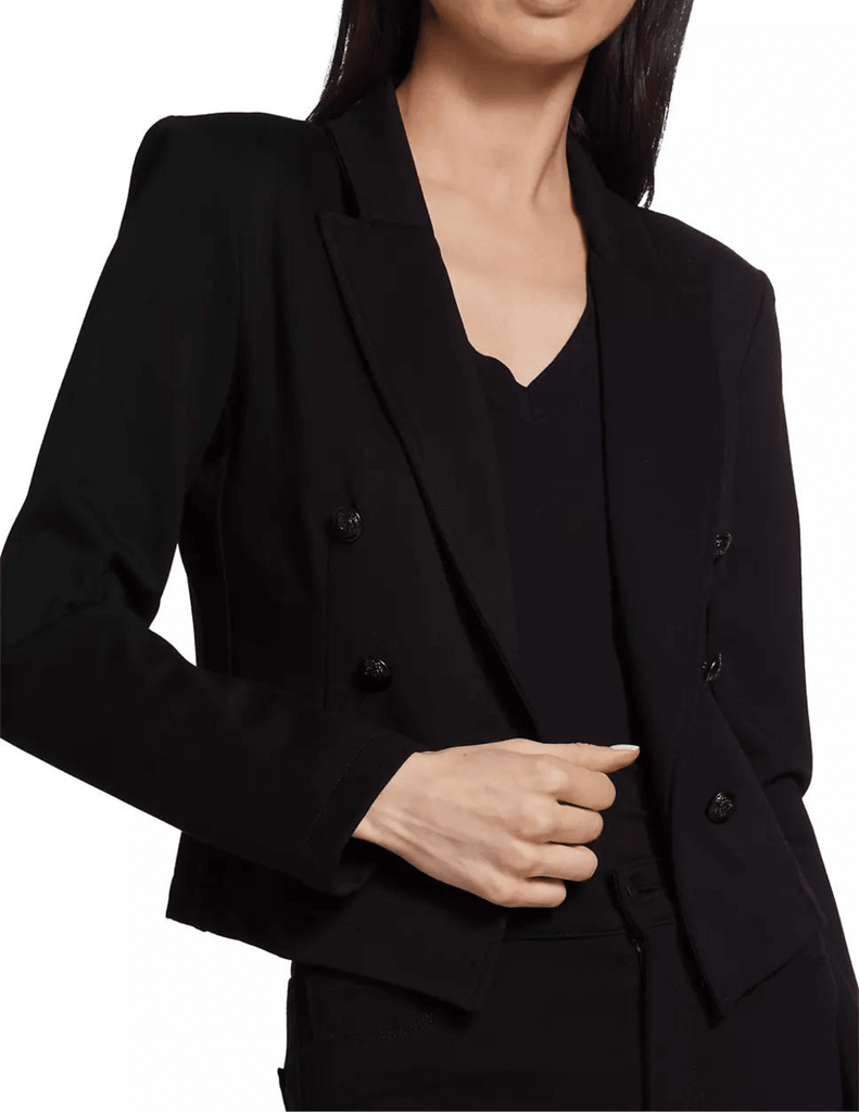L'Agence Wayne Cropped Double Breasted Blazer