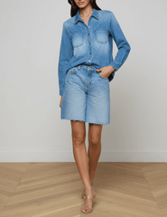 Steven Dann - L'AGENCE Isla Long Sleeve Denim Shirt in Anaheim - Buy Online