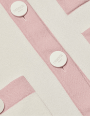 L'Agence - L'AGENCE Nomi Satin Back Cardigan in Ivory Pink Multi Butterfly Jungle - Buy Online