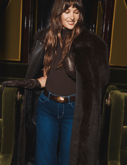 PRE-ORDER-L'AGENCE Irisa Faux Fur Coat In Coffee Bean