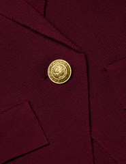 L'Agence Chamberlain Knit Blazer in Dark Port