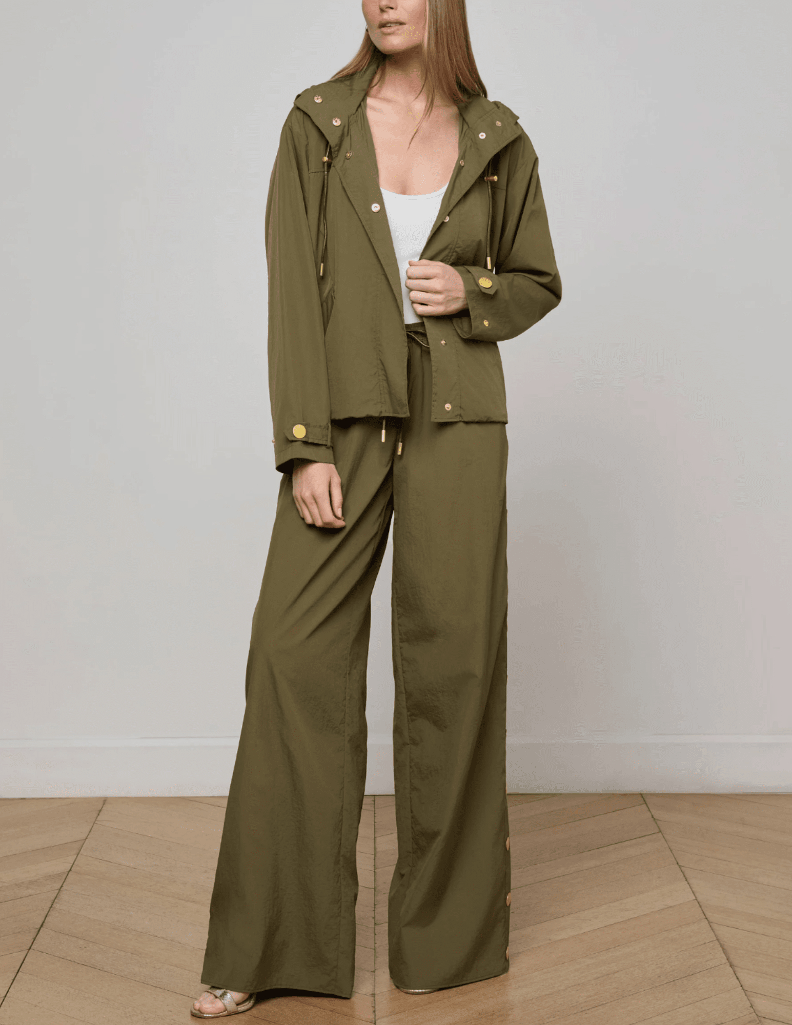L'Agence - L'AGENCE Valkyrie Wide Leg Snap Pants - Buy Online
