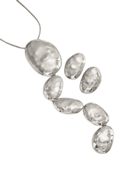 Austin Blaze - Austin Blaze Phoebe Geometric Statement Necklace in Silver - Buy Online