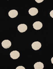 L'Agence - PRE-ORDER-L'AGENCE Mae Knit Flare Skirt in Black Ecru Polka Dot - Buy Online