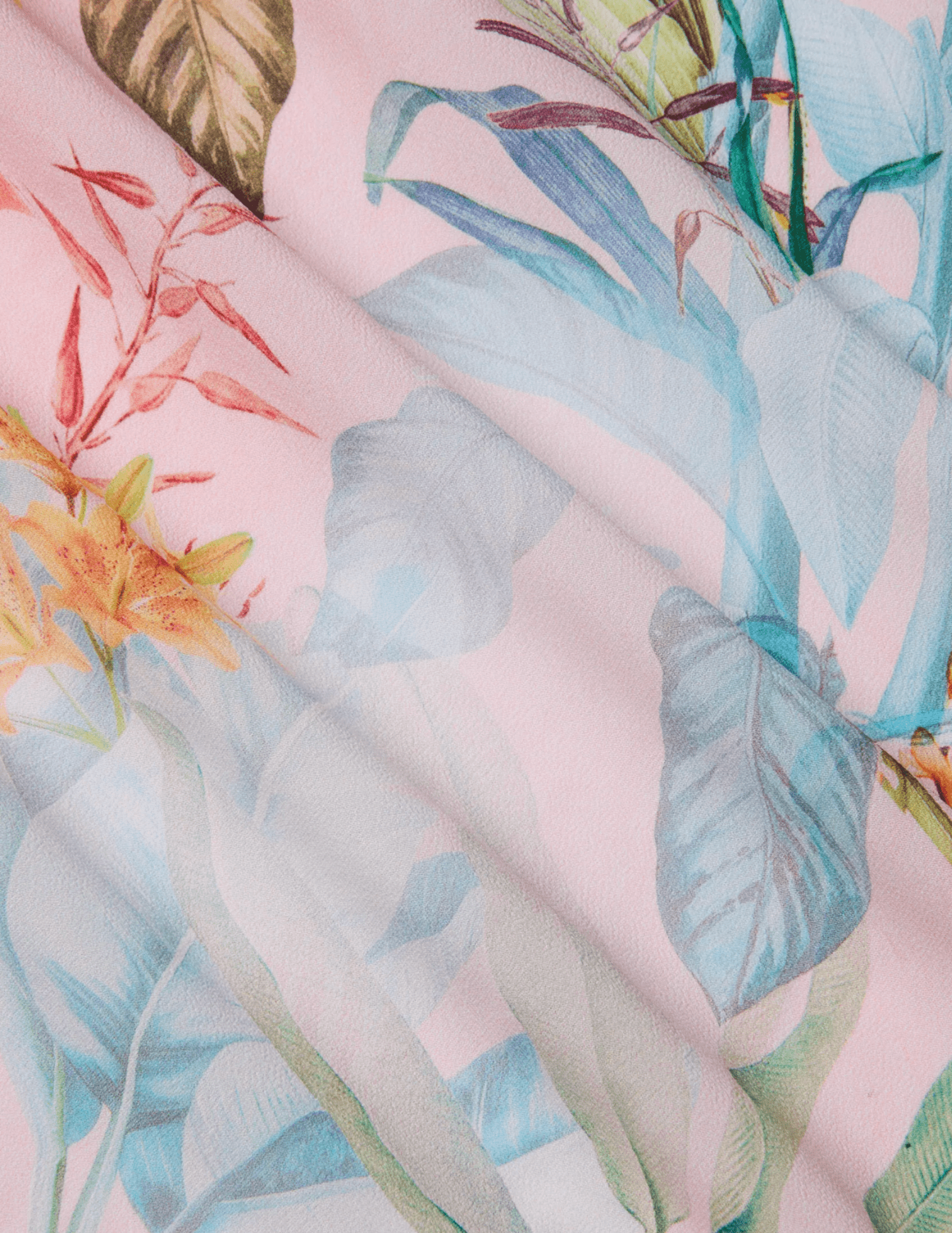 L'Agence - PRE-ORDER-L'AGENCE Marena Fringe Tassel Sarong in Pink Multi Colorful Palm - Buy Online