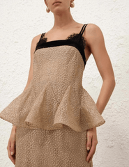 Zimmermann Pavilion Glitter Flutter Slip Dress