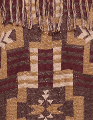 PRE-ORDER-L'AGENCE Jair Jacquard Fringe Cardigan in Dark Java Burgundy Multi