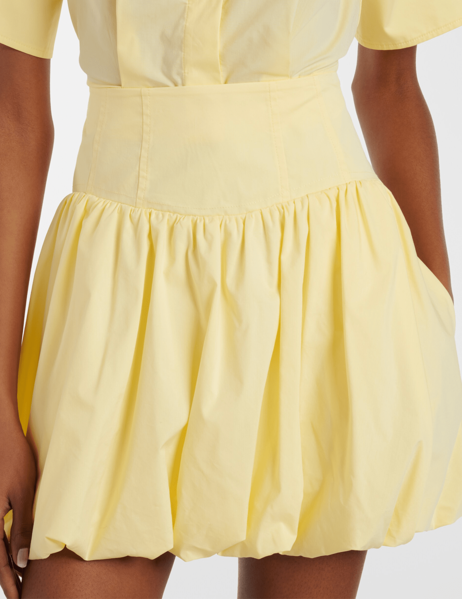 Simkhai - Simkhai Pippa Bubble Mini Skirt In Buttercream - Buy Online