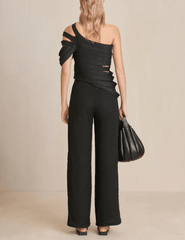 Cult Gaia Sashi Raffia One Shoulder Top