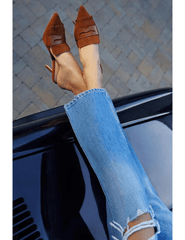 L'Agence Bijou Kiltie Loafer Mule Pump