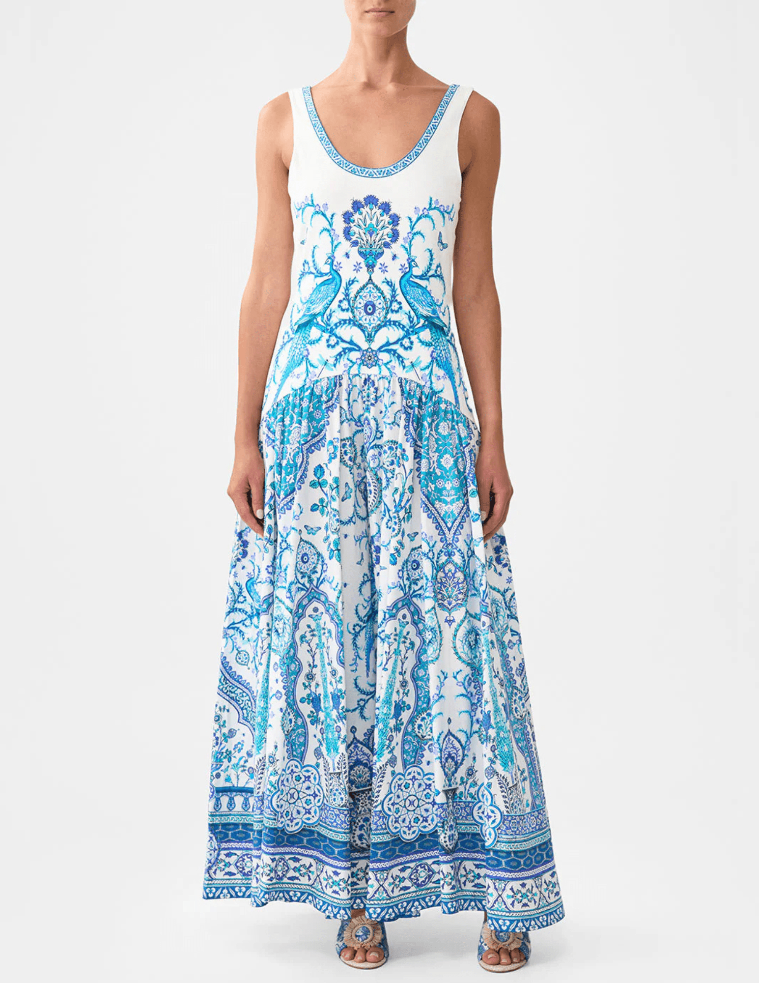 Camilla - PRE-ORDER-Camilla Jersey Tank Dress With Contrast Skirt - Buy Online