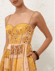 PRE-ORDER-Zimmermann Lucky Corset Midi Dress