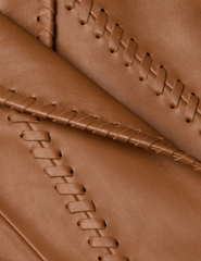 PRE-ORDER-L'AGENCE Dulcie Whipstitch Leather Blazer in Soft Cognac