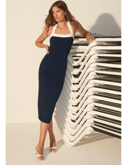 PRE-ORDER-Veronica Beard Christa Halter Midi Dress