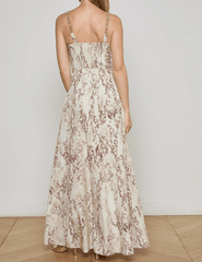 PRE-ORDER-L'Agence Sutton Beaded Strap Maxi Dress