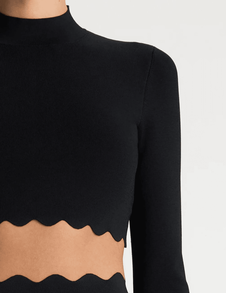 A.L.C. Bea Long Sleeve Cropped Top