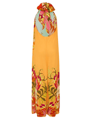 Camilla Button Front Halter Maxi Dress