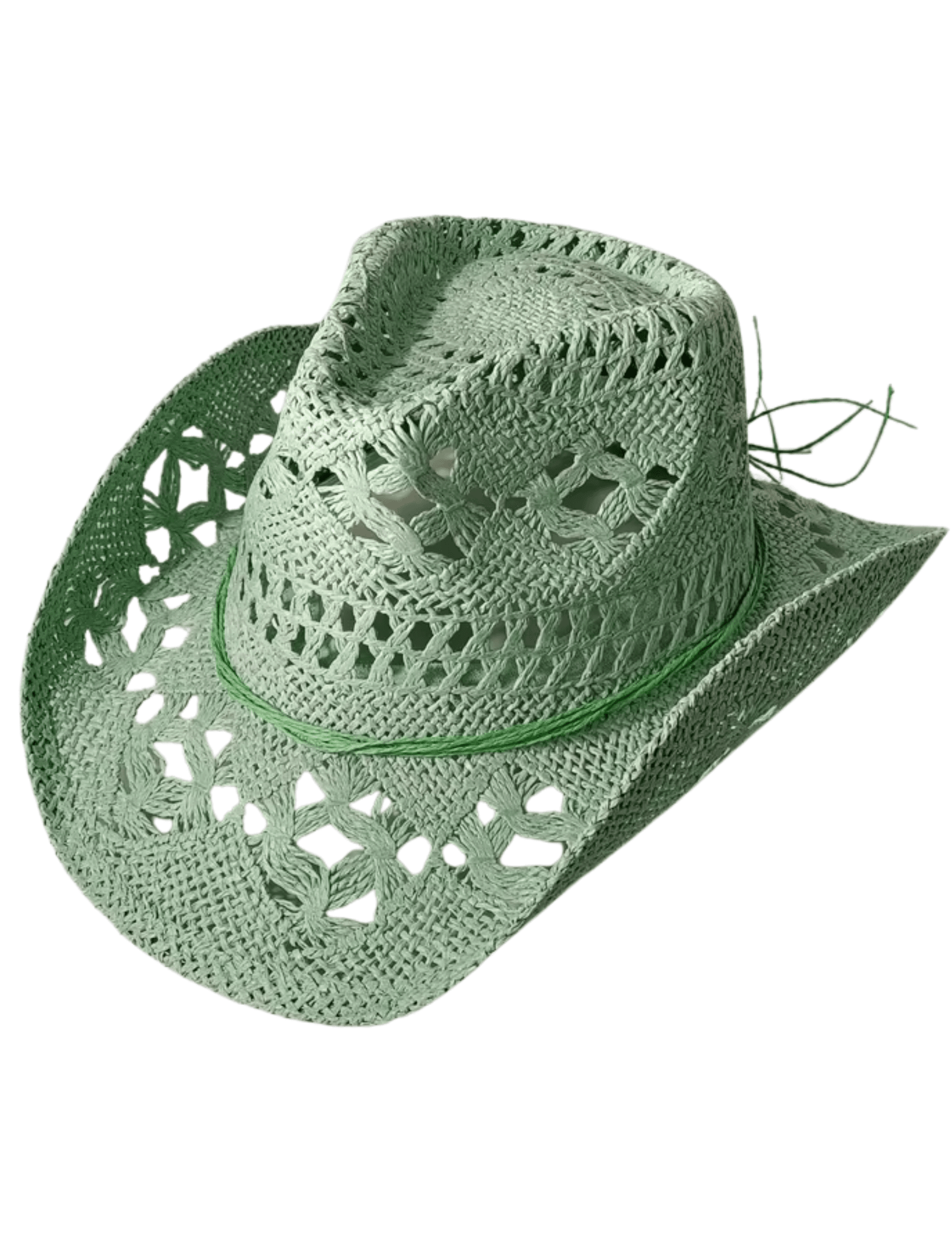 St. Barths La Robe - St. Barths La Robe Libby Straw Western Hat in Mint - Buy Online
