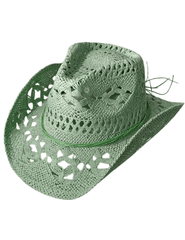 St. Barths La Robe - St. Barths La Robe Libby Straw Western Hat in Mint - Buy Online