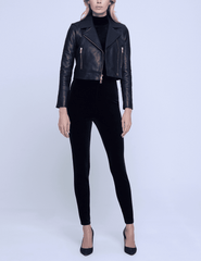 CORE-L'Agence Onna Cropped Biker Jacket