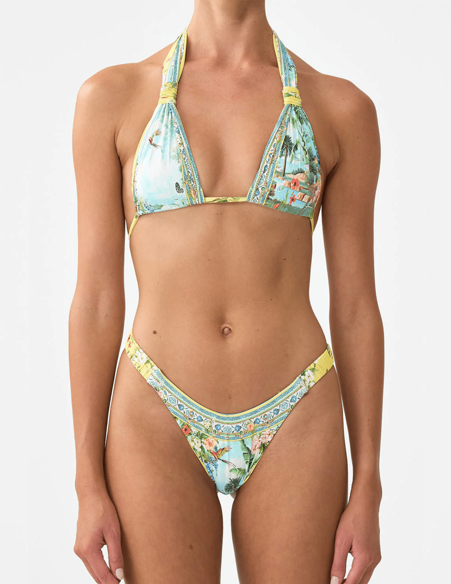 Camilla - PRE-ORDER-Camilla Reversible Gathered Tab Halter Bikini Set - Buy Online