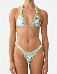 Camilla - PRE-ORDER-Camilla Reversible Gathered Tab Halter Bikini Set - Buy Online