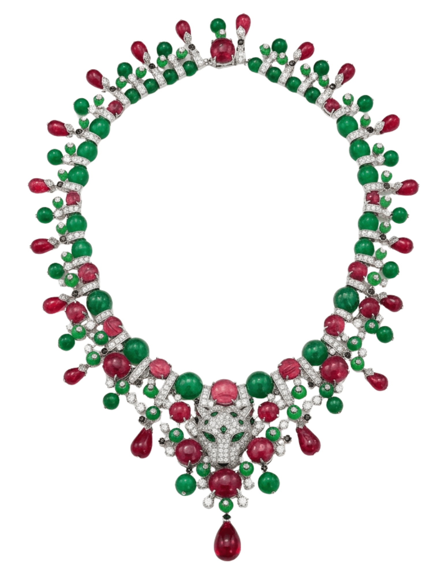 austin-blaze-alessia-statement-necklace-green-red-silver