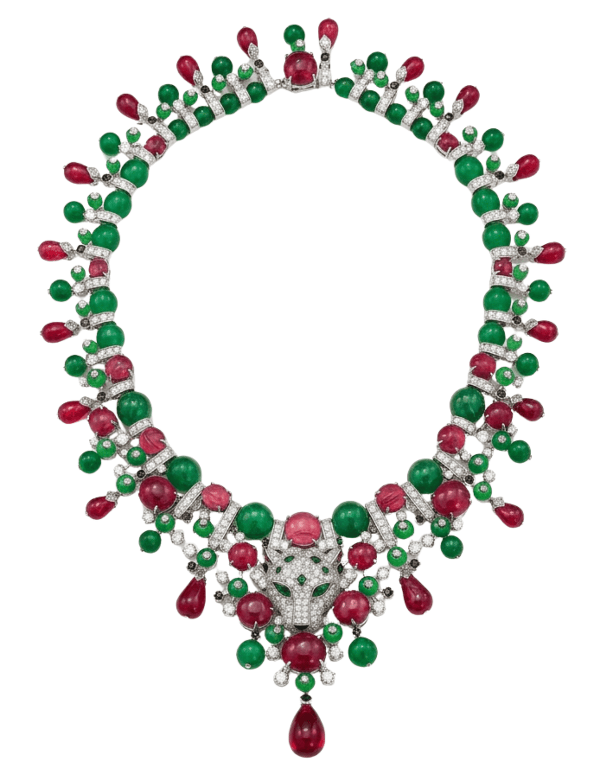 austin-blaze-alessia-statement-necklace-green-red-silver