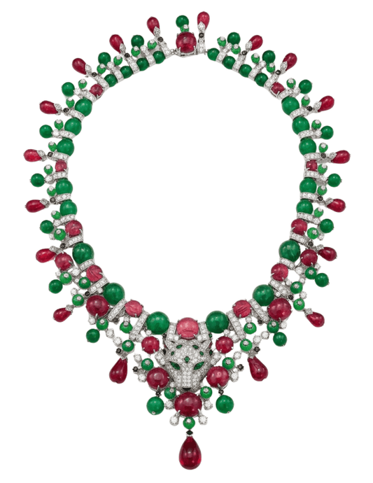 austin-blaze-alessia-statement-necklace-green-red-silver