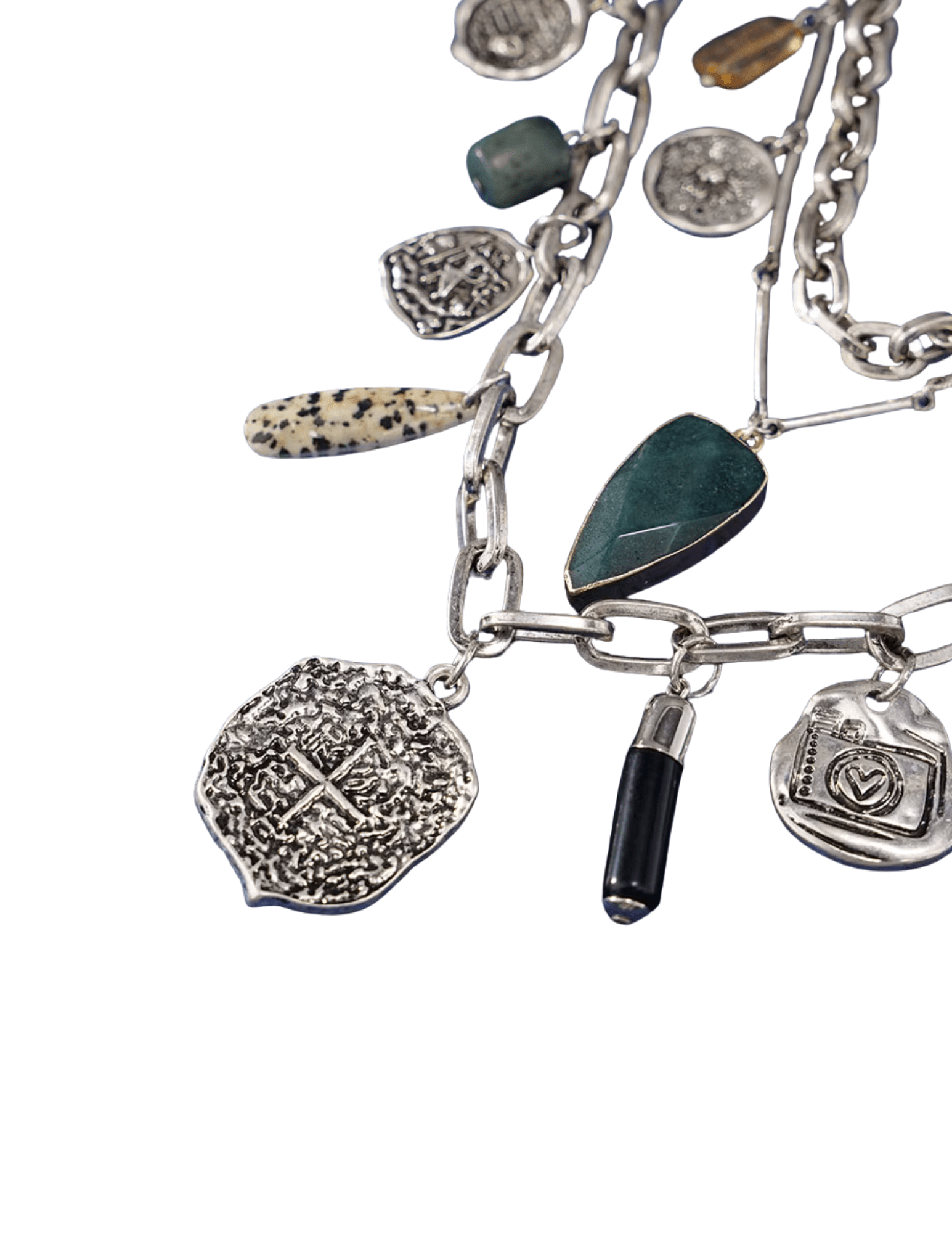 Austin Blaze Brynn Layered Charm Necklace – Silver Multi