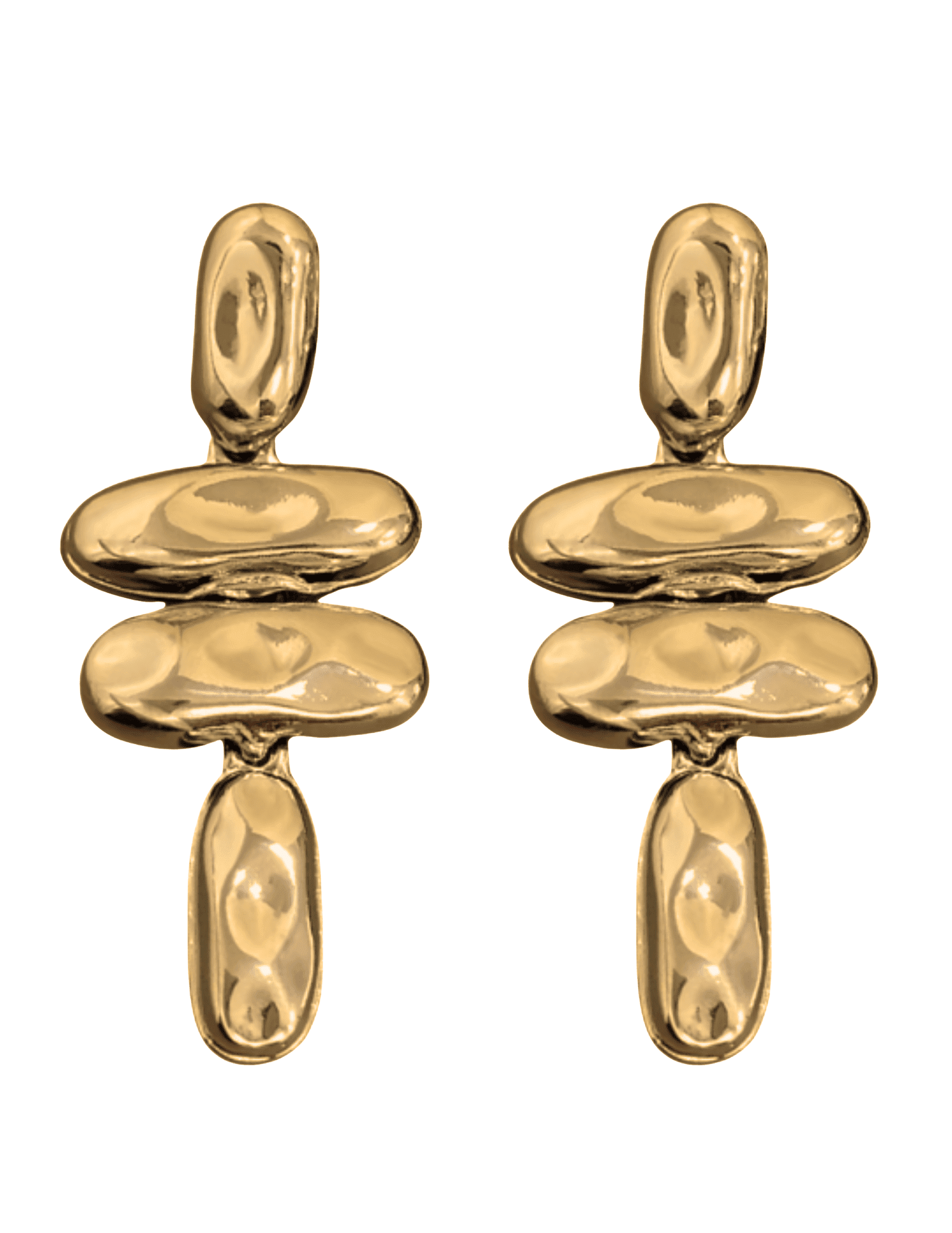 Austin Blaze Chelsea Abstract Dangle Earrings in Metallic Gold