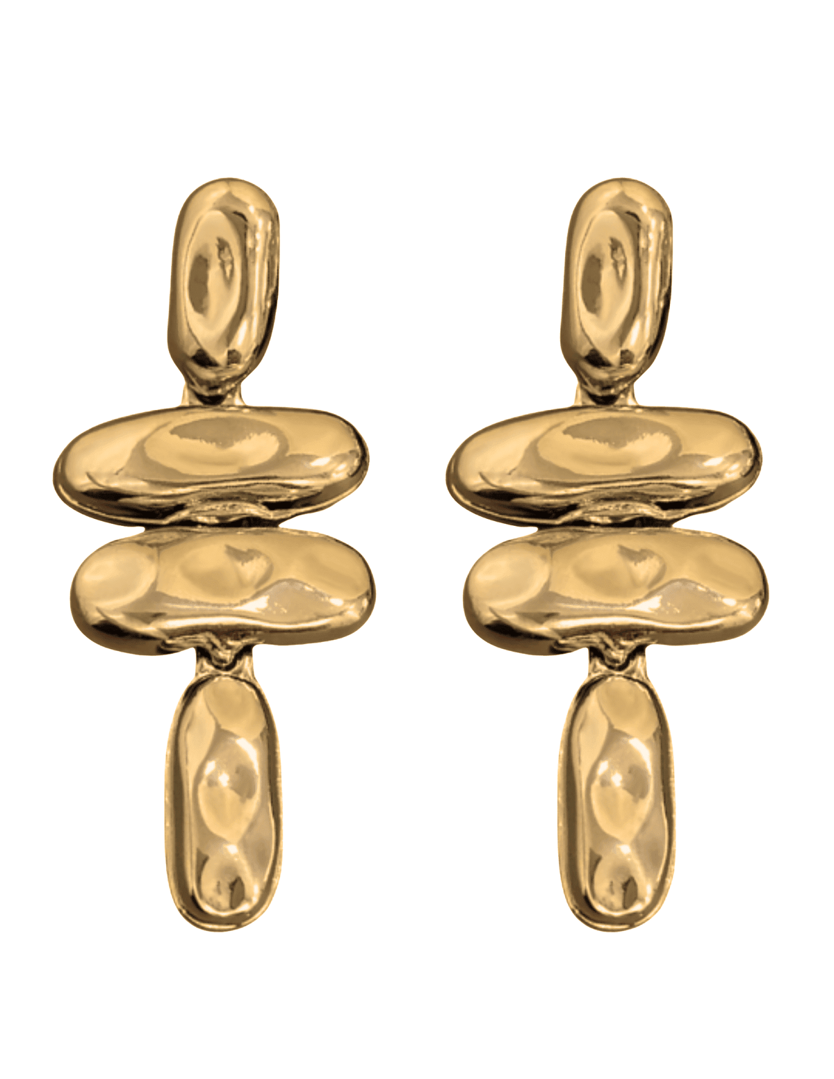 Austin Blaze Chelsea Abstract Dangle Earrings in Metallic Gold