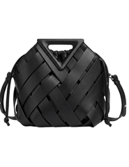 Austin Blaze Daphne Woven Top Handle Bag in Black