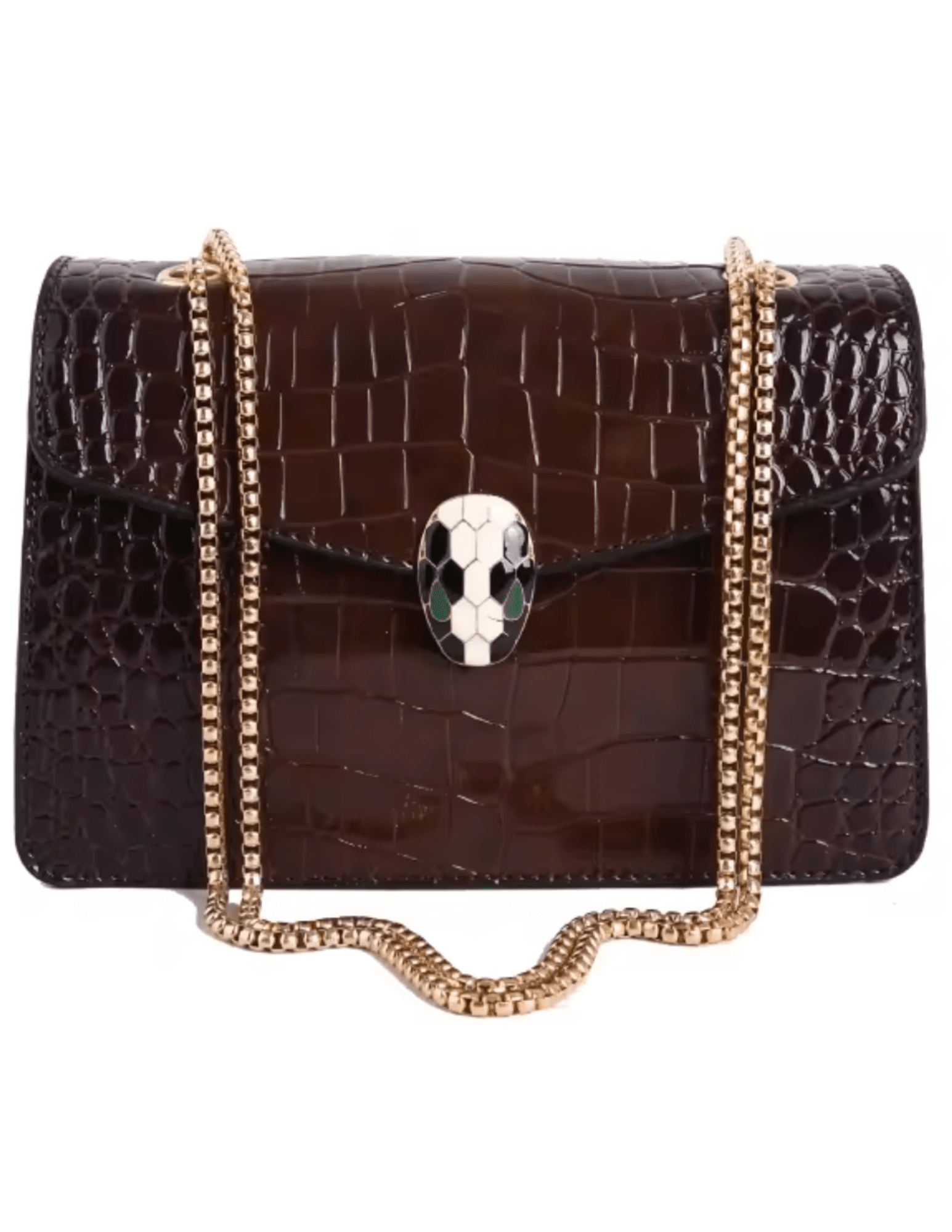Austin Blaze Etta Serpent Shoulder Bag in Chocolate