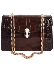Austin Blaze Etta Serpent Shoulder Bag in Chocolate