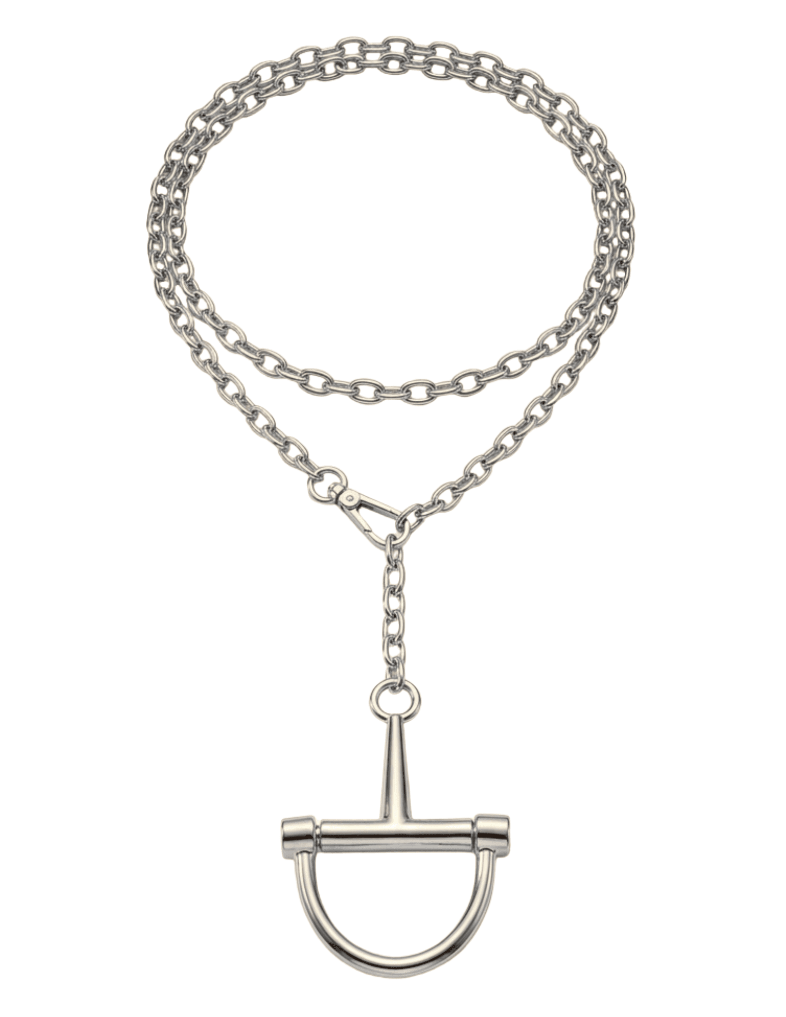 Austin Blaze Fable Horsebit Necklace in Silver