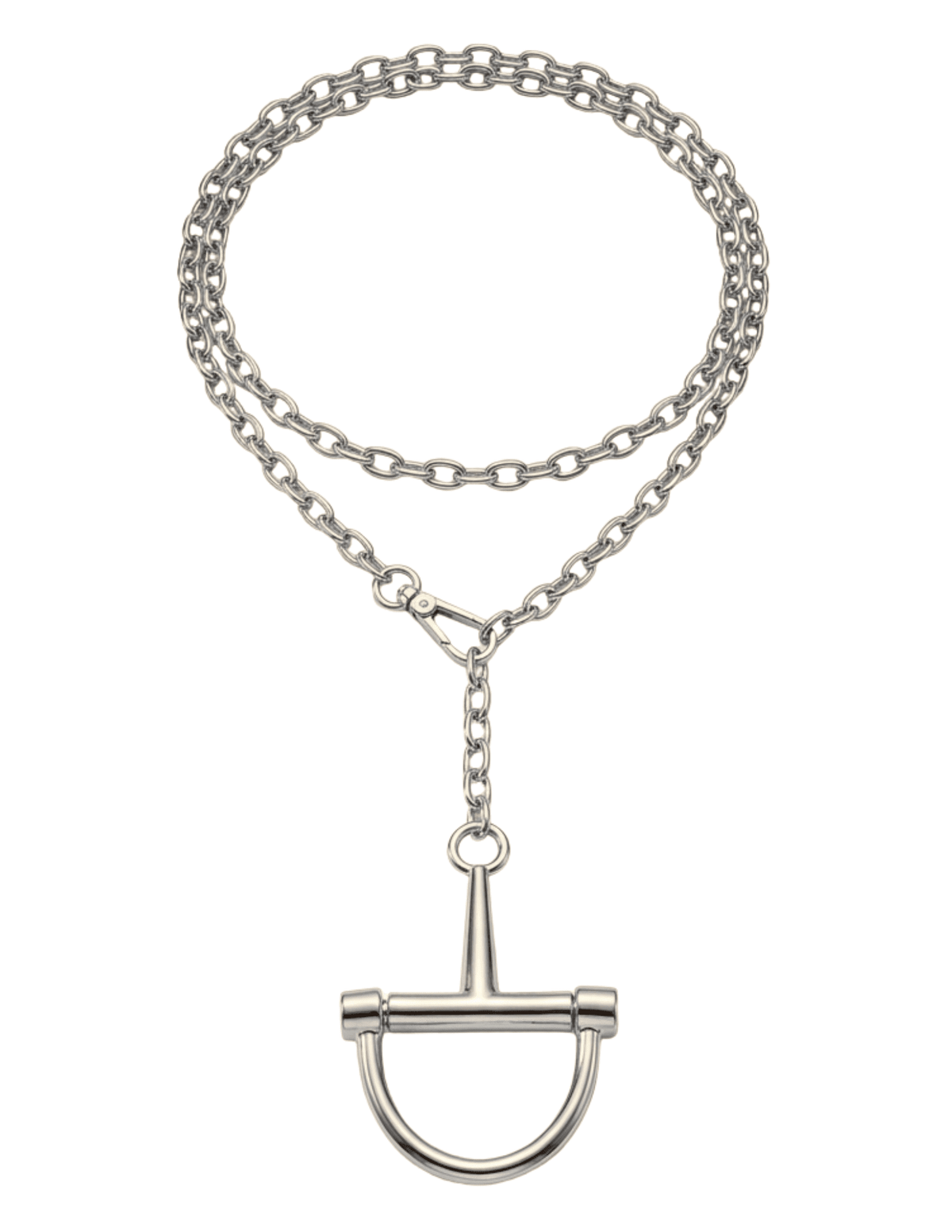 Austin Blaze Fable Horsebit Necklace in Silver