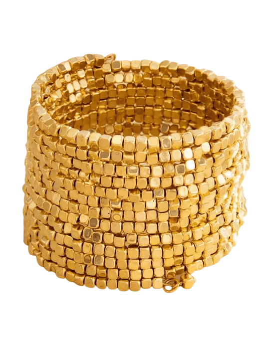 Austin Blaze - Austin Blaze Joey Beaded Coil Bracelet in Gold - Buy Online