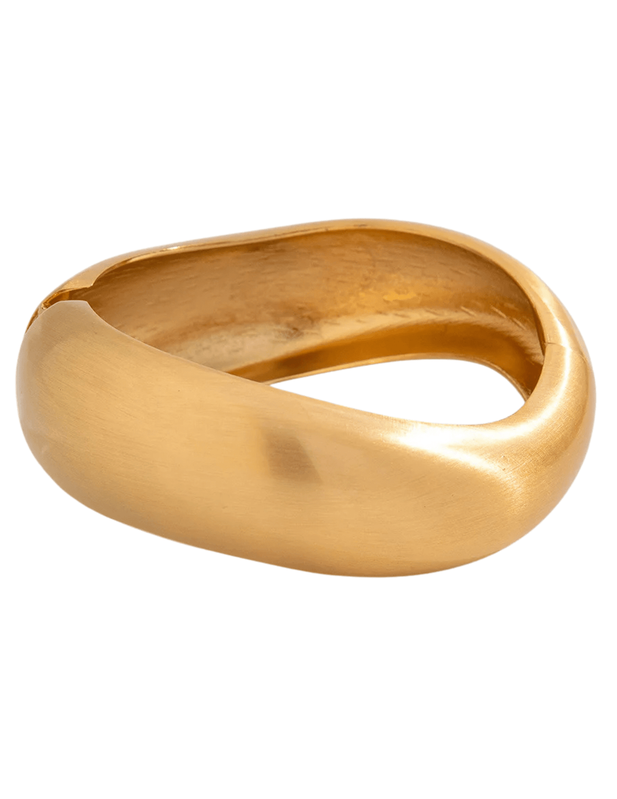 Austin Blaze - Austin Blaze Lola Asymmetrical Chunky Cuff Bracelet in Brushed Gold - Buy Online