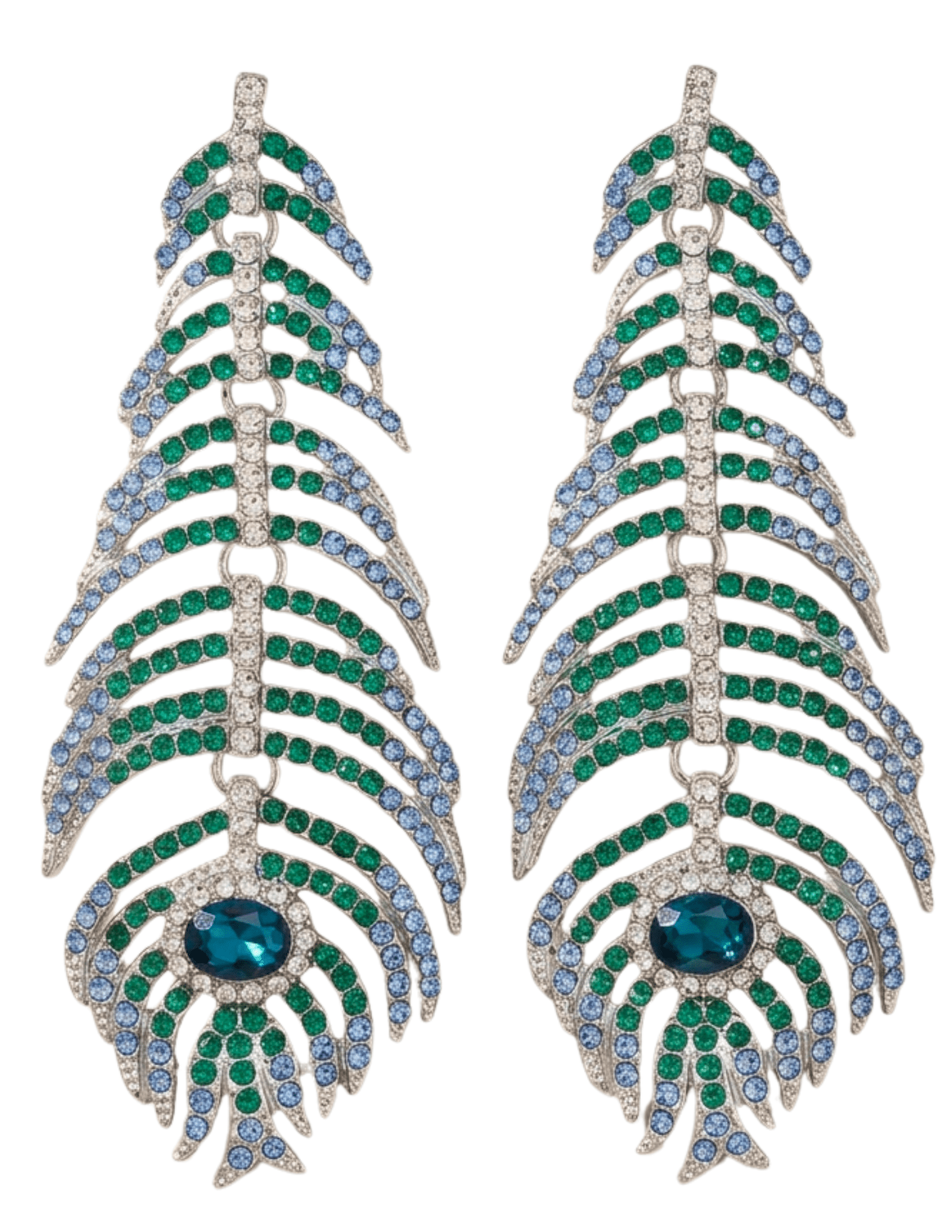 Austin Blaze Loren Peacock Earrings in Multi