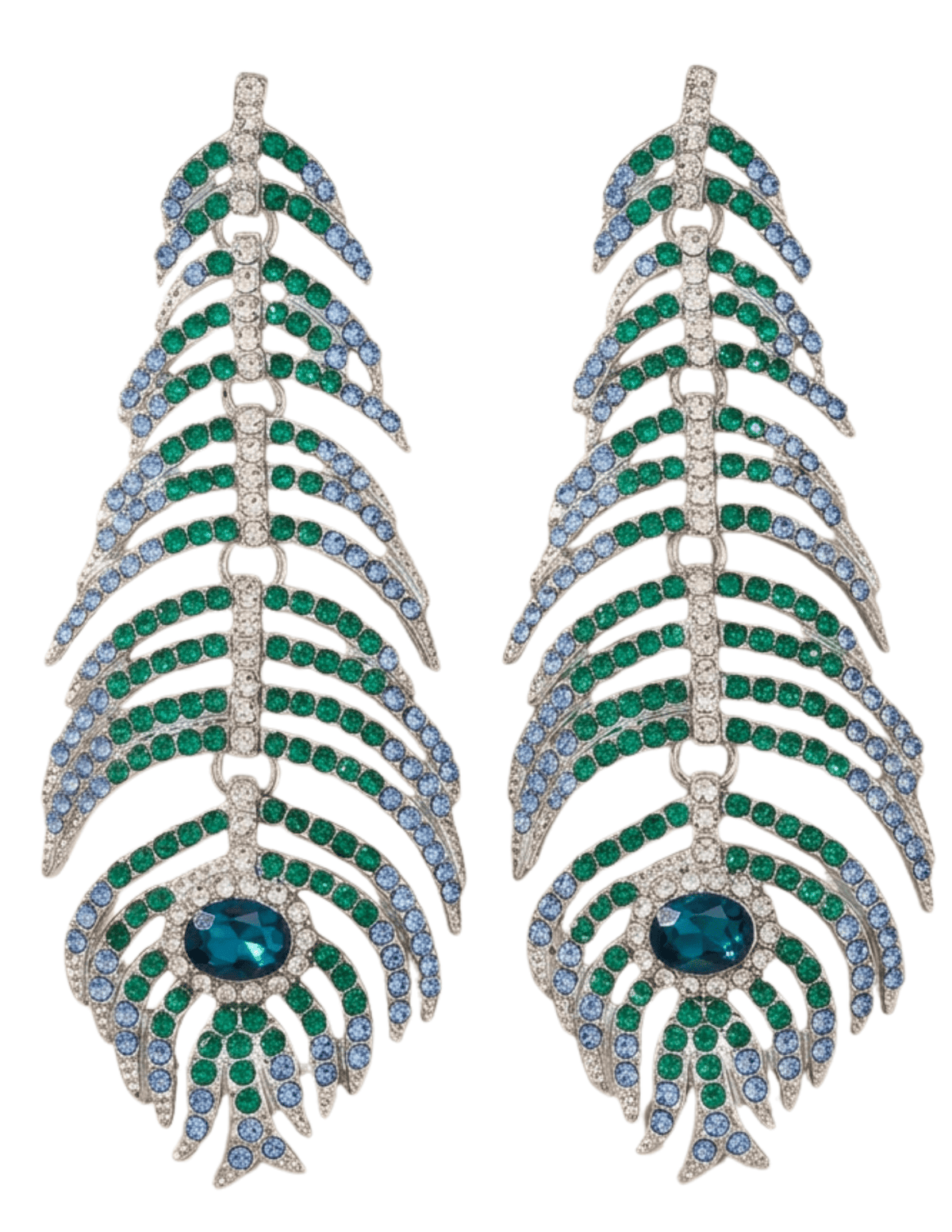 Austin Blaze Loren Peacock Earrings in Multi