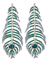 Austin Blaze Loren Peacock Earrings in Multi